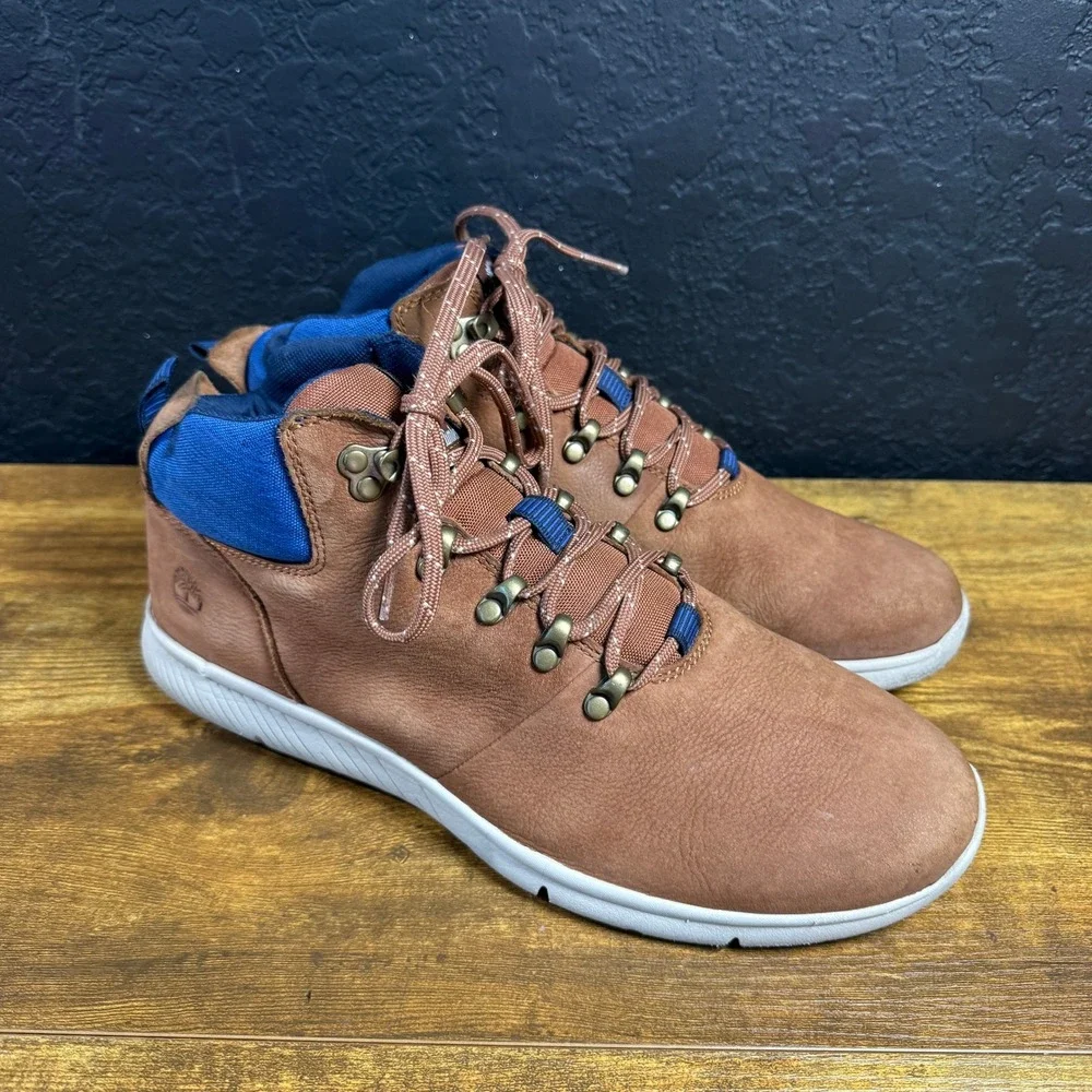 Timberland Boltero Classic A1QGV Brown Leather Chukka Boots Mens 10